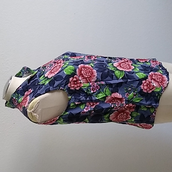 Vtg Separate Issues sleeveless top.rayon.floral.SzM - Picture 2 of 4
